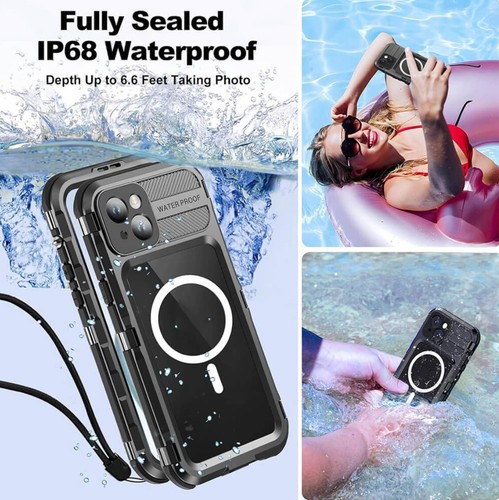 Beeasy iPhone 15 Pro Waterproof Magsafe Case-Red, NEW - 第 2/8 張圖片