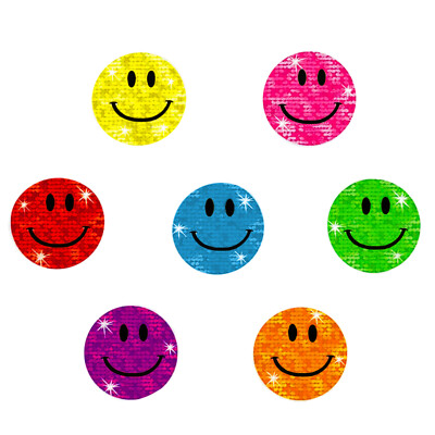 Oblique-Unique  - 112 x Glitzer Sticker Smile - Regenbogen Sticker für Kinder 