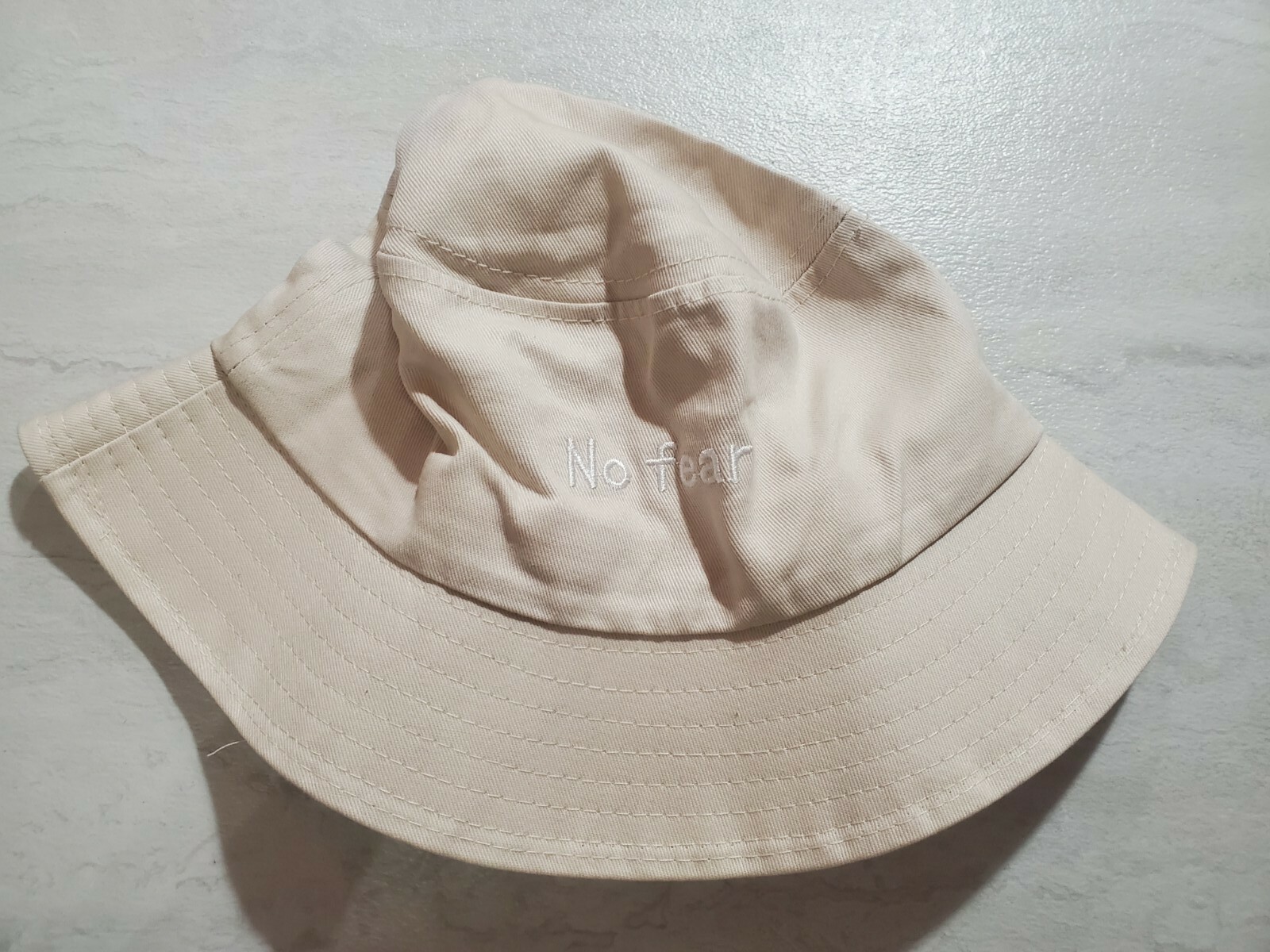 Unisex Black Bucket Boonie Hat Summer Outdoor No Fear Visor-image