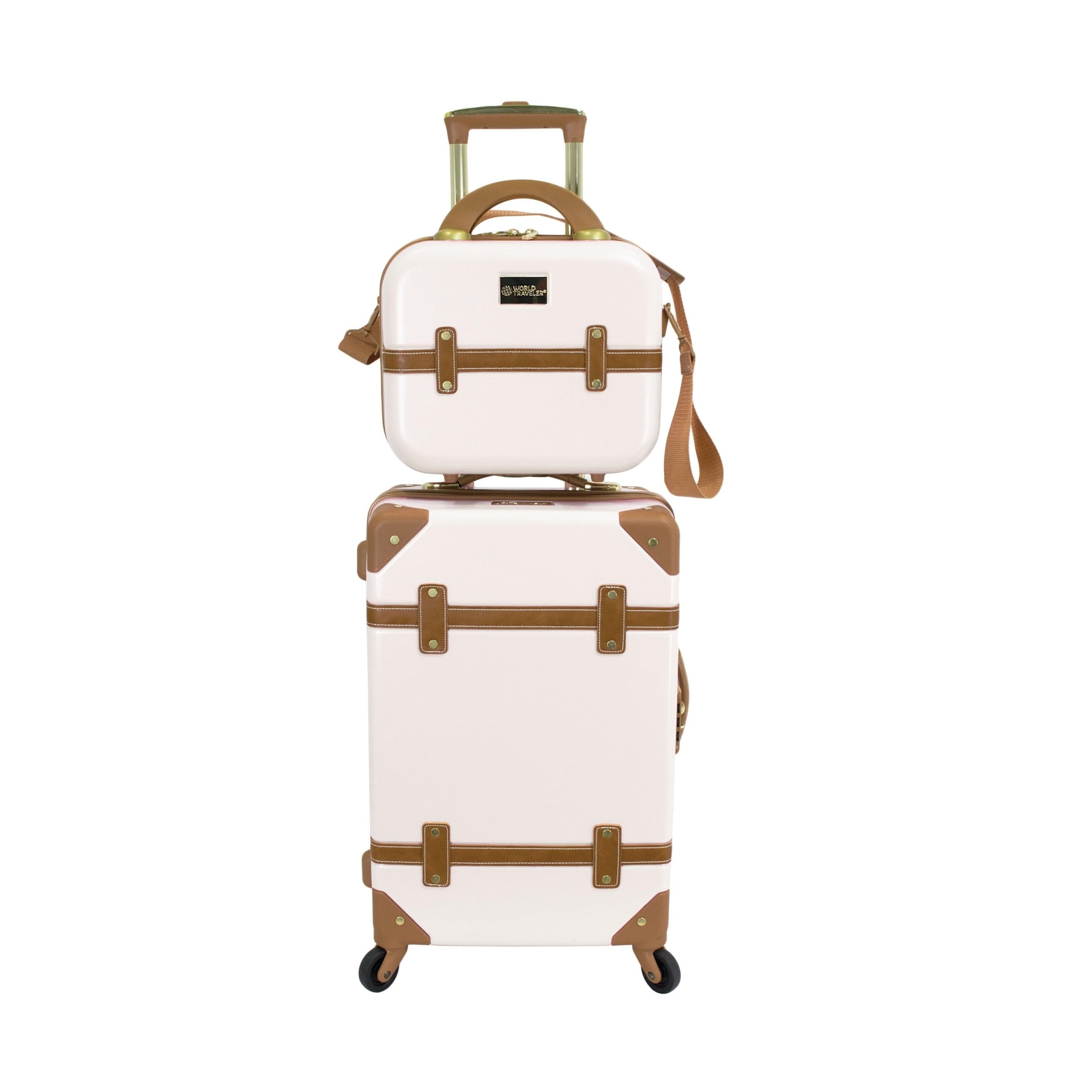 Vintage Gatsby-Style Retro Spinner Hardside Carry-On Travel Luggage  