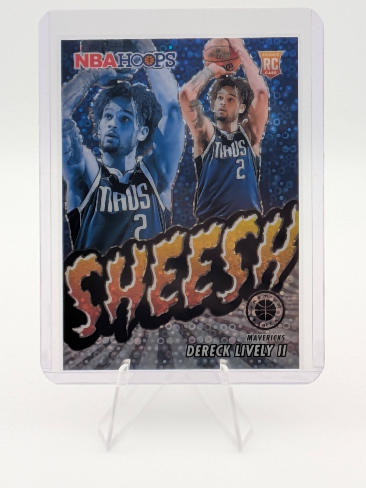 2023-24 NBA Hoops Premium Stock- Dereck Lively II- Sheesh #13 Disco Prizm