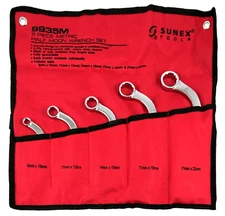 Sunex Tools 9935M - 5 PC Metric Half Moon Wrench Set 8mm - 22mm - Storage Pouch