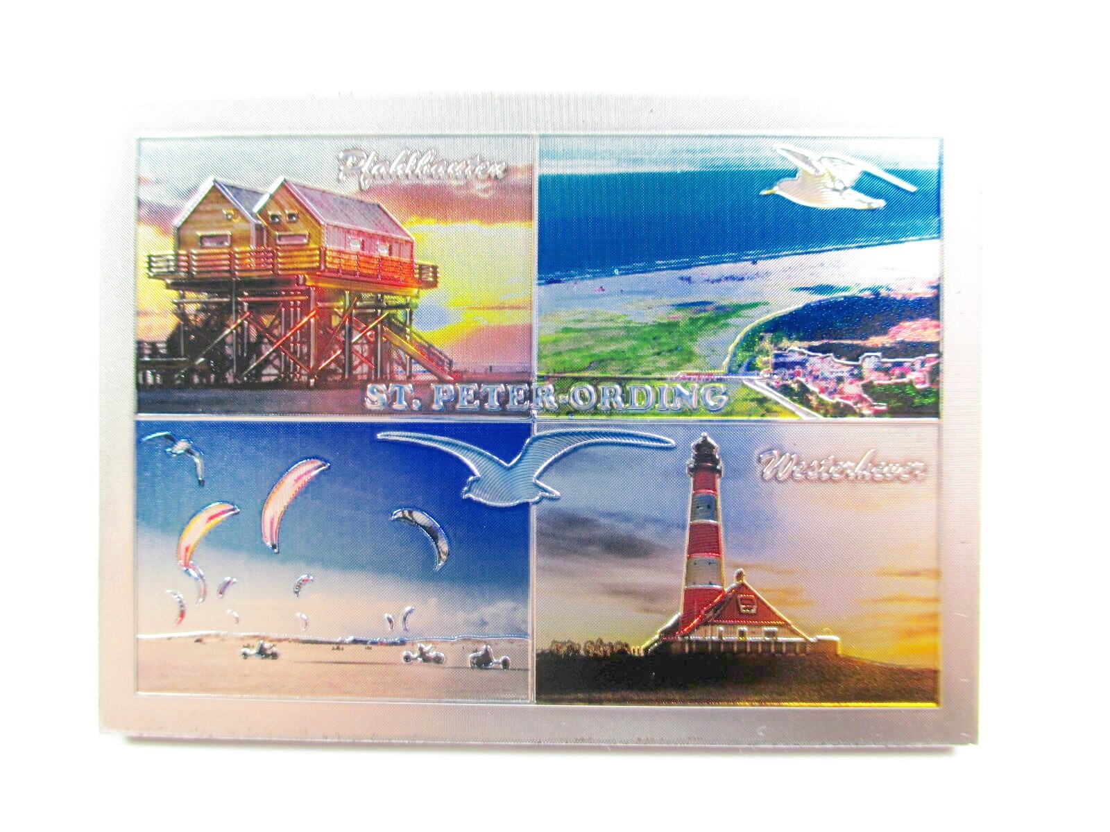 St. Peter Ording premium souvenir magnet Germany laser optics Schleswig