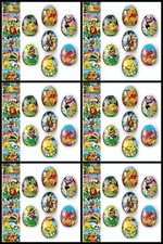 Easter Egg Wraps for 42 Hen Eggs, 6 Heat Shrink Sleeves 7 Designs Each 12