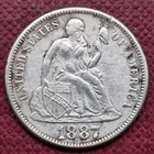 1887 S Seated Liberty Dime 10c Better Grade XF Details #63546