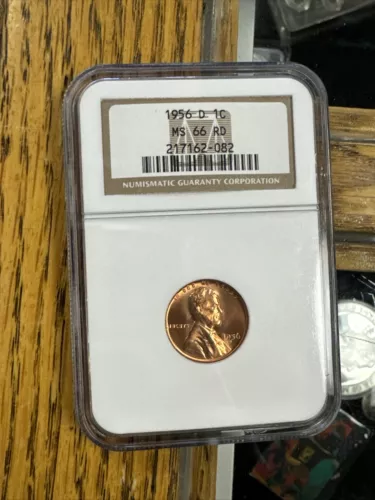 1956 D Wheat Cent MS 66 RD NGC