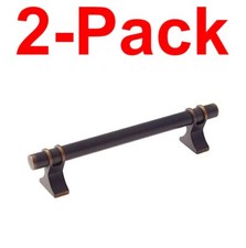 AMEROCK 2-Pack Davenport 5-1/16 in. C/C Bar Cabinet Pull in Oil Rubbed Bronze