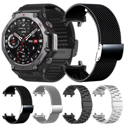 For Huami Amazfit T-Rex Replacement Stainless Steel Metal Band Strap  Bracelet