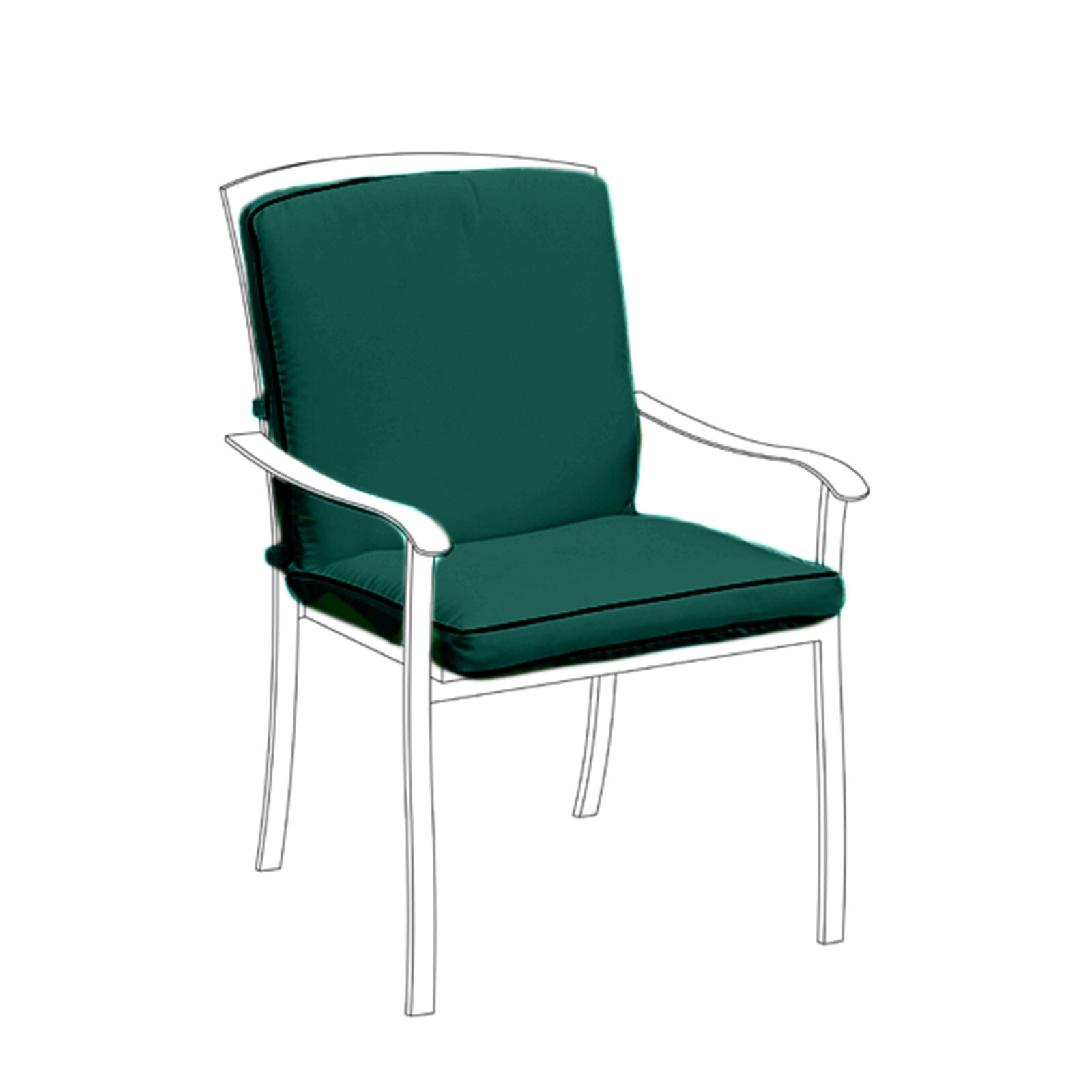 Replacement Cushion for Homebase Lucca Metal Garden Patio Dining Chairs