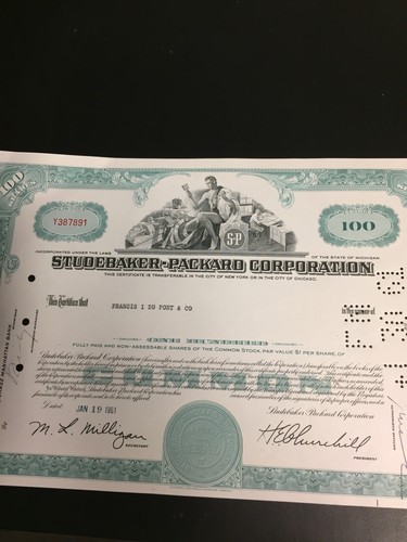 GENERAL MOTORS & STUDEBAKER-PACKARD SHARES.  MUST BE SOLD TOGETHER. - Picture 1 of 6