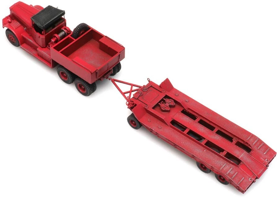 ARTITEC 387.430  Autocarro Diamond T con rimorchio rosso , uso  civile HO 1:87 - Immagine 3 di 4