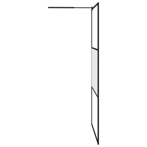 Camerina Walk-in Shower Wall 115x195 Frosted Glass Black,Walk-in Shower N8K3 - Picture 4 of 7