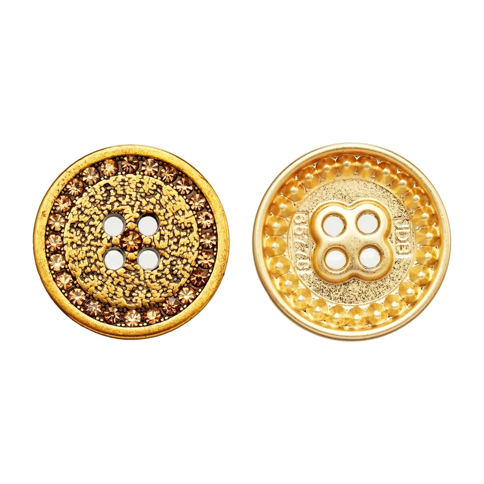 5pcs Metal Buttons with Rhinestones Decorative Craft Sewing Accessories 18-25mm - Image 2 of 3