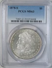 1878 S Morgan Silver Dollar $1 Coin PCGS MS63 BU Brilliant Uncirculated