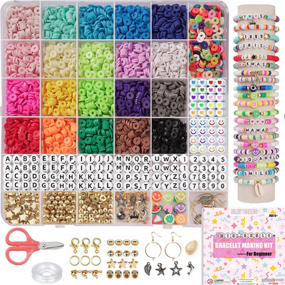 5000Pcs Bracelet Making Kit for Beginners - Polymer Friendship Jewelry Crafts