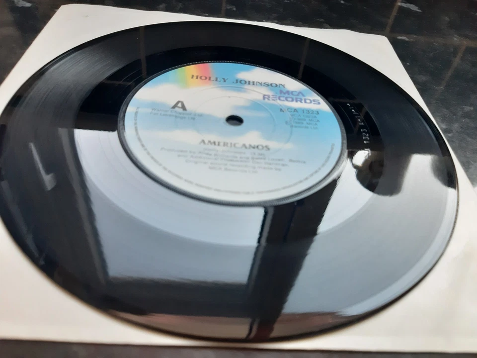 HOLLY JOHNSON - RARE IRISH PRESS 7" 45 - AMERICANOS - TRANSLUCENT VINYL- ex FGTH - Image 4 of 4