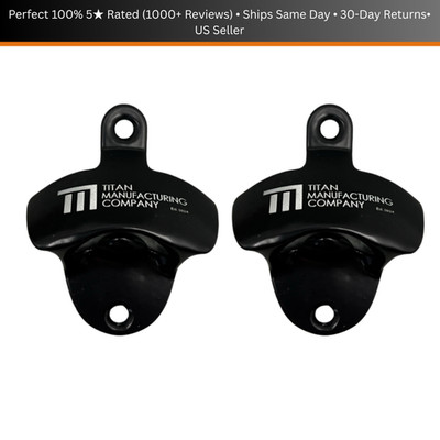 2 - PACK Limited Edition Titan Wall Mount Bottle Opener vintage screw in table