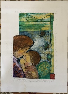 Anna Nicholson Madre Esperanza 18/20 Dedicated Serigraph Puerto Rico '03 Signed