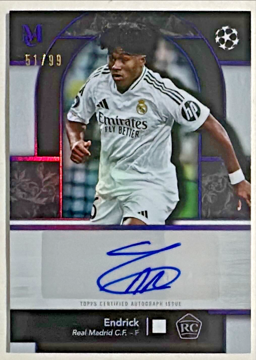 2024-25 Topps Museum Collection UEFA Endrick Auto RC 51/99