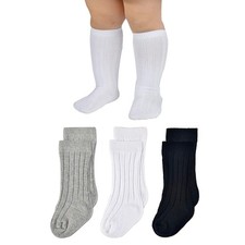 Baby Knee High Socks - Seamless Ribbed Cotton Stockings for Toddler Boys/Girl...