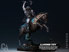 1/12 Death Dealer on Horse 3d Print Model Unpainted Garage Kit Statue Figure