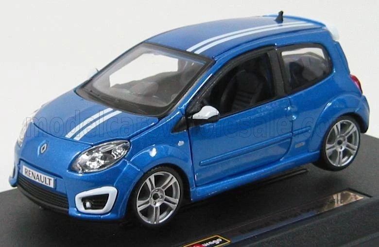 Renault Twingo Gordini RS 2010 Blu Blue Burago 1:24 Nuovo Rare Model - Immagine 2 di 3