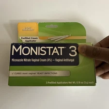 Monistat 3 Vaginal Antifungal Cream Prefilled 5Gm Applicators 3 In Each