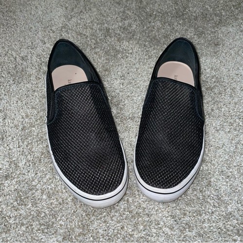 Kate Spade Serena Black Mesh Slip On Sneakers Womens Sz 9.5M E-4