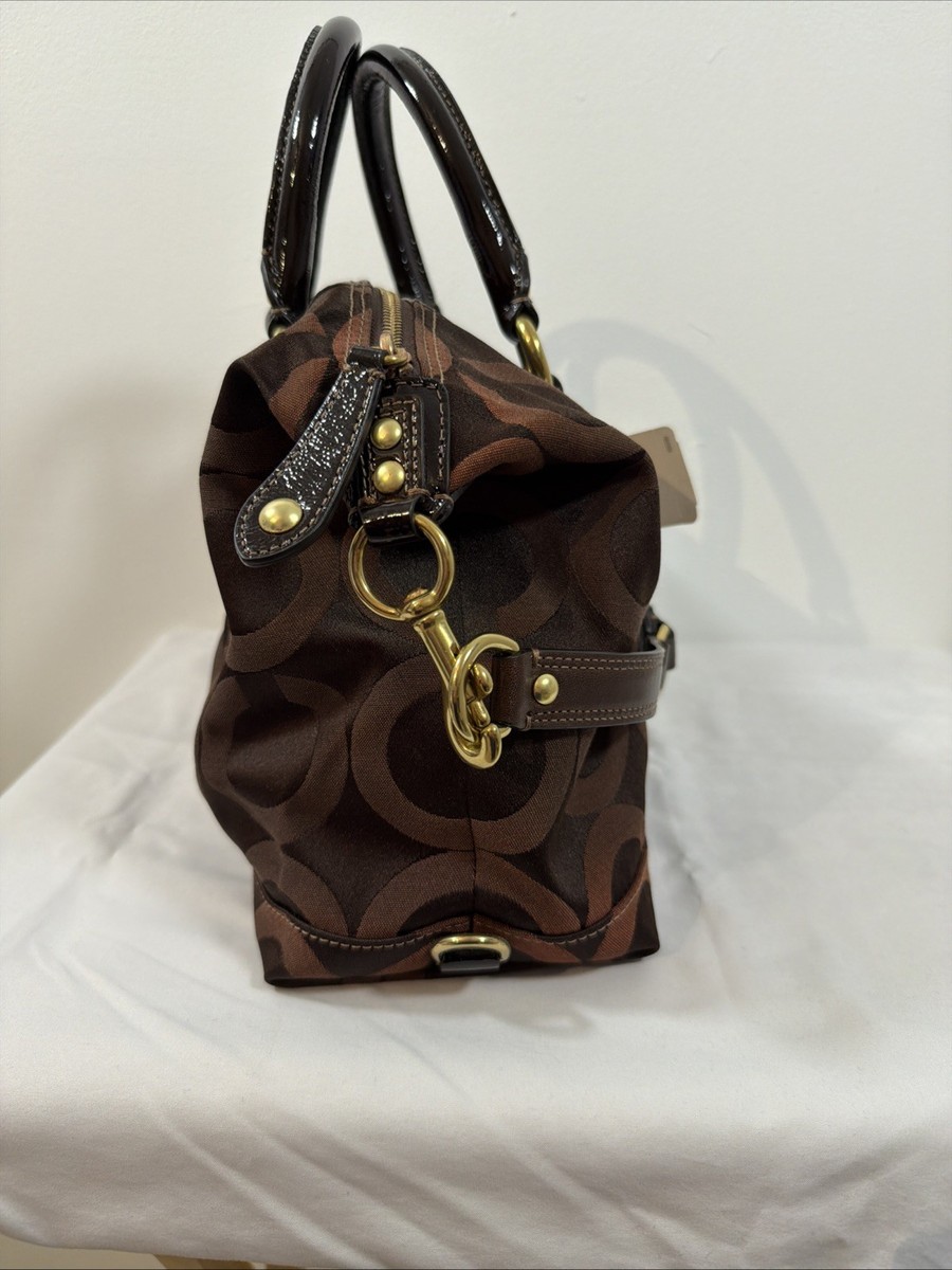 バッグ COACH Madison Op Art Sabrina Satchel bag NWT Coach Madison Op Art Sabrina Satchel Shoulder Bag Purse 12947