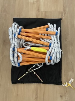 Rope Ladder 26 Feet Ft Emergency Fire Escape Ladders Flame Resistant Safety Hook