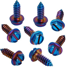 8PCS License Plate Screws for Car, Rustproof Stainless Steel Screws, License Pla