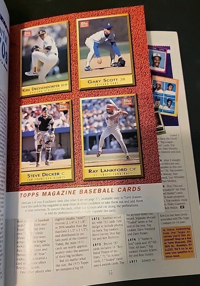 Topps Magazine Collectors Edition Bonus Cards Summer 1991 #7 Rickey Henderson Bo - Image 3 of 4