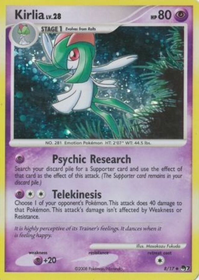 Damaged Kirlia - 8 - Uncommon - Cosmos Holo Pokemon POP Series 7