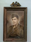 Bubble Glass Frame Color Military Photograph Young Soldier Army WW2?