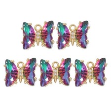 5Pcs Gold Plated Butterfly Charm Brass Charm Pendant Multicolor 12x10mm