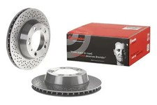 2x Bremsscheibe gelocht/innenbel. 09.8890.21 BREMBO für PORSCHE BOXSTER CAYMAN