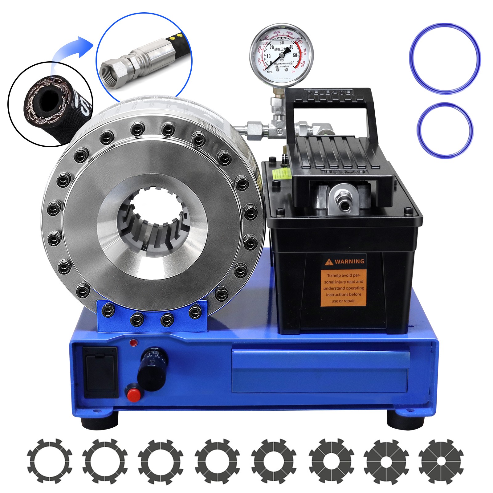 Portable Pneumatic Hose Crimper High Pressure Hydraulic Hose Crimping 40MPa