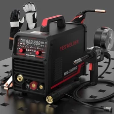 YESWELDER MIG-250 PRO 6-in-1 Aluminum Welder with Spool Gun & Gloves, 250A 220V