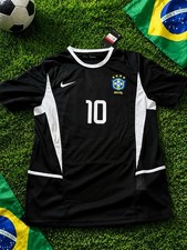 Nike Brazil Neymar Jr #10 Men’s Soccer Jersey - Black/White Size L
