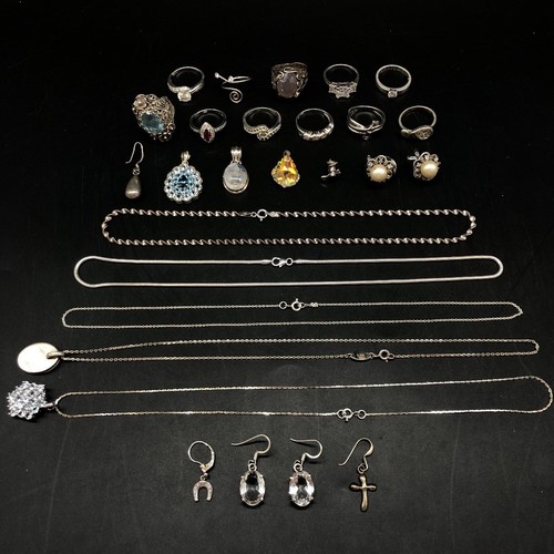925 Sterling Silver Bundle Fine Jewellery Rings Necklaces 102.20g RMF07-LW