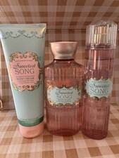 BATH AND BODY WORKS Sweetest Song Cream, Body Wash And Frag Mist