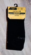 NWT Carhartt Cold Weather Heavyweight SC8212M Black Crew Socks 2 Pair Men's L