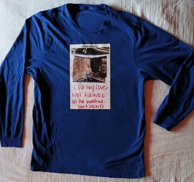 RARE Courtney Love Security Threat T-Shirt ONLY 10 MADE Unisex Med HOLE NIRVANA