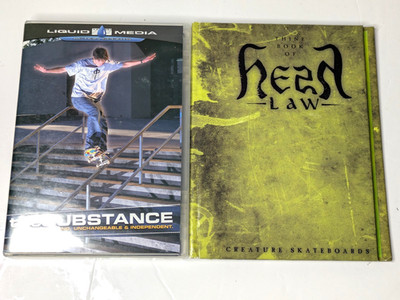 Skateboarding DVD -The Substance, Creature Skateboards Thin Book Of Hesh Law 