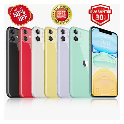 Apple iPhone 11 64GB/128GB - Yellow, Red - Verizon, T-Mobile - Free Shipping