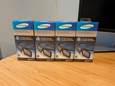 Lot of 4 Samsung SSG-3050GB Active 3D Glasses Black for Smart TV