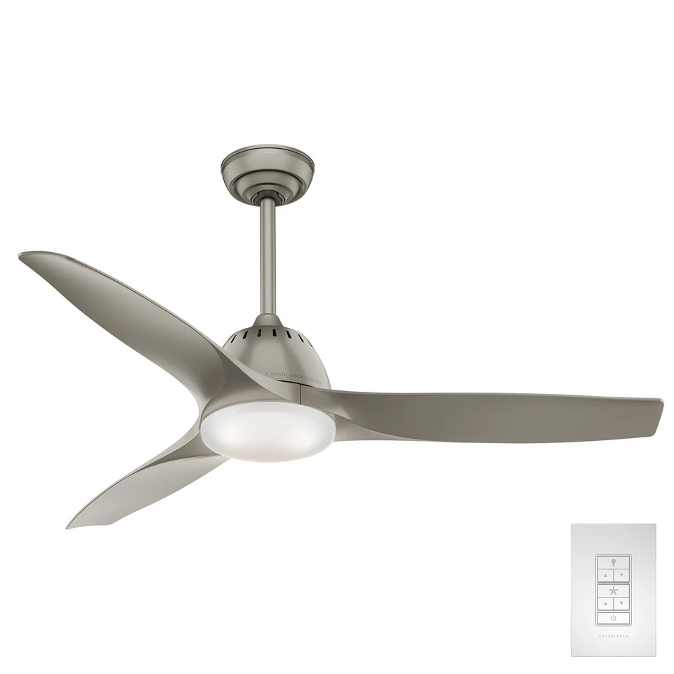 Casablanca Fan 52 inch Contemporary in Painted Pewter Ceiling Fan with Light Kit