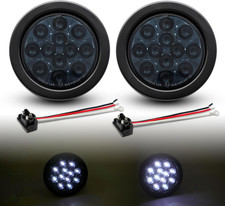 2pcs Smoked White Led Trailer Lights 4 12v 12 Led Marker Reverse Rubber Mount 2pcs Smoked White Led Trailer Lights 4 12v 12 Led Marker Reverse Rubber Mount