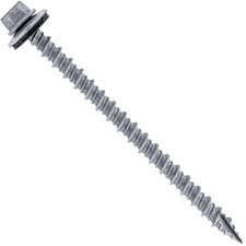  10 Metal ROOFING SCREWS: 250 10 X 3" Galvanized Hex Head Sheet Metal Roof Scr