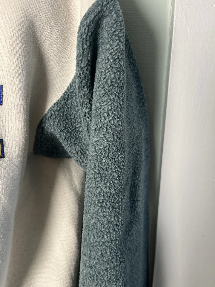 Sudadera De Colección 1994 Santa Fe Blanca Cuello Redondo Talla M Retro Vellón Azteca Y2K Foto 4 de 4